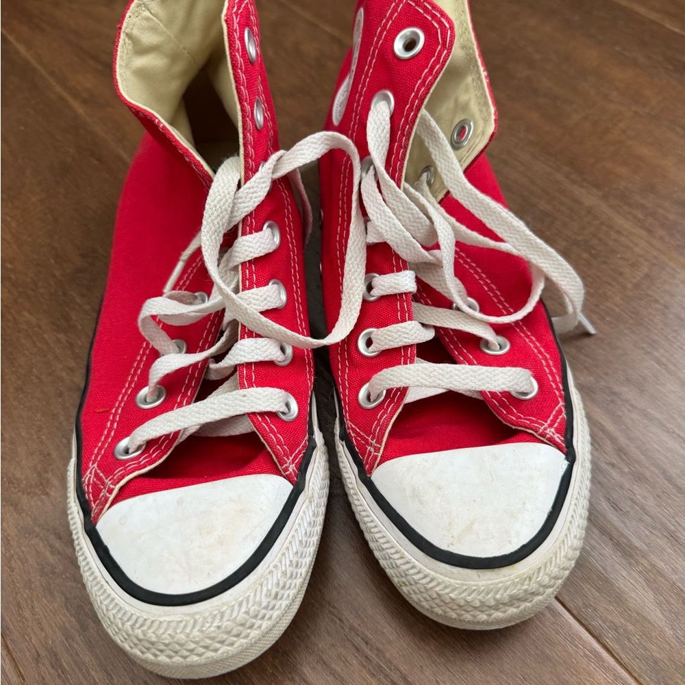 Converse Red High-Top Sneakers